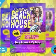 Summer Beach House Party Flyer PSD