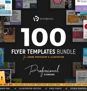 100+ Flyer Templates Bundle PSD Files